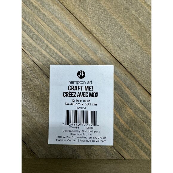 Wooden Craft Plaque 12" x 15" By Hampton Art wood hanging sign board READ NEW - Picture 3 of 3